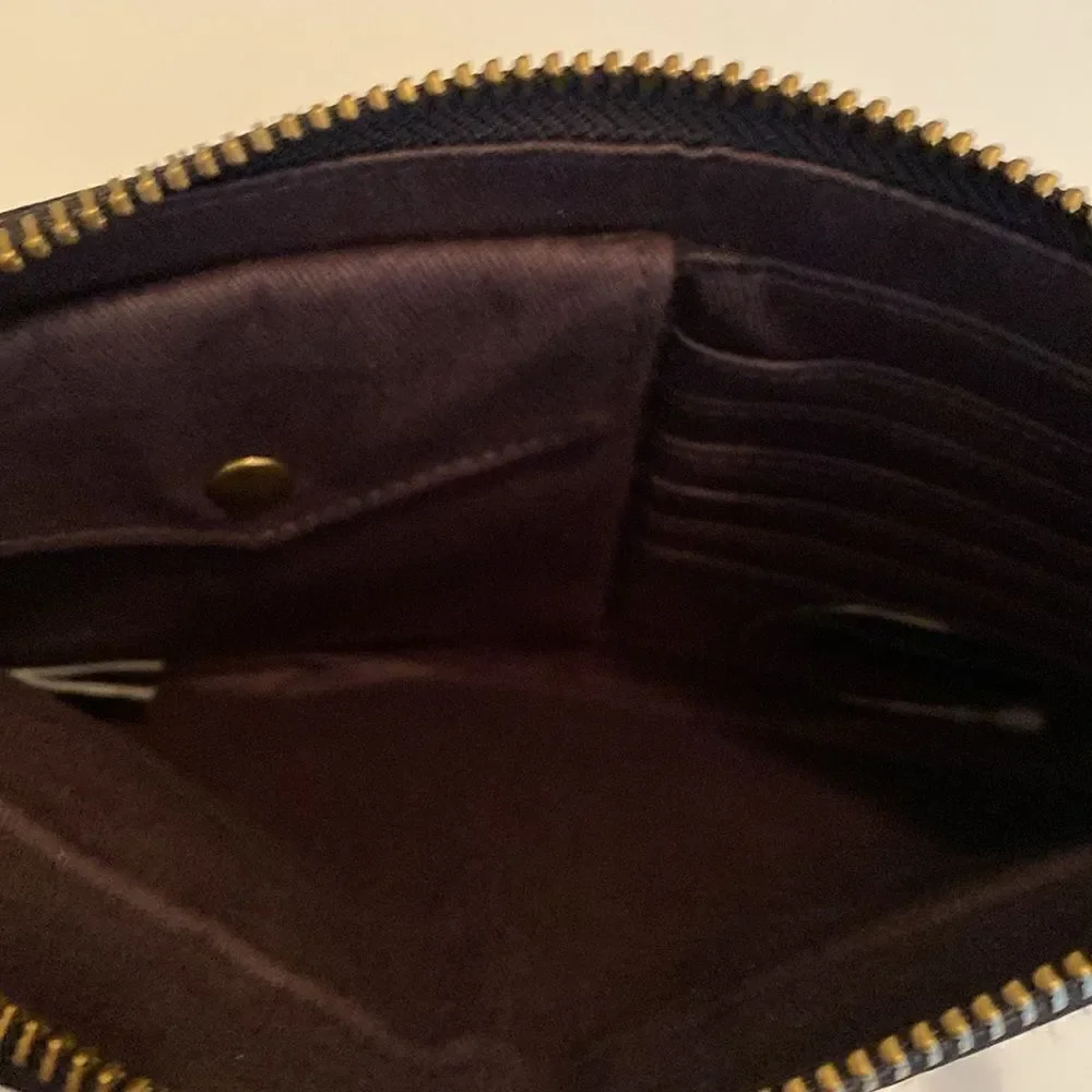 MADEWELL Women’s Black Pebbled Leather Tiger Pouch NWOT